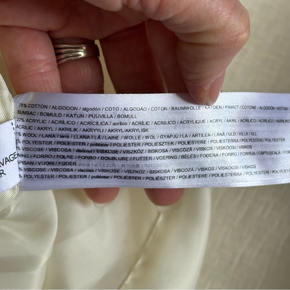 MNG Cinta Open Front Crop Tweed Jacket-Size Medium - Picture 9 of 13